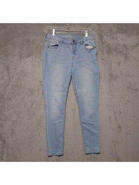 Old Navy Size 6 Super Skinny Jeans Blue Light Wash Denim Mid Rise Casual